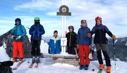 Nachmittagsskitour von Schülern des Werkschulheims Felbertal auf die Loibersbacher Höhe